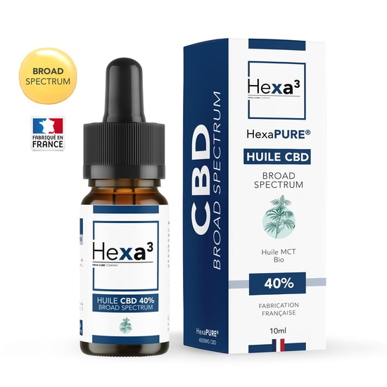 Huile CBD 40% Broad Spectrum 10ml - Hexa3
