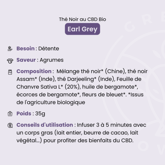 Thé CBD Earl Grey 35g