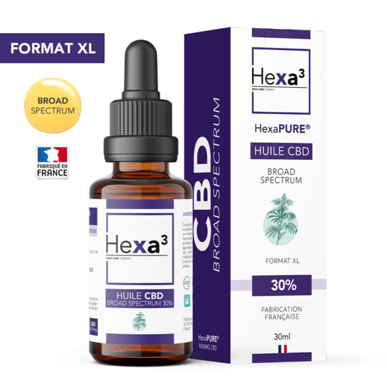 Huile CBD 30% Broad Spectrum 30ml - Hexa3