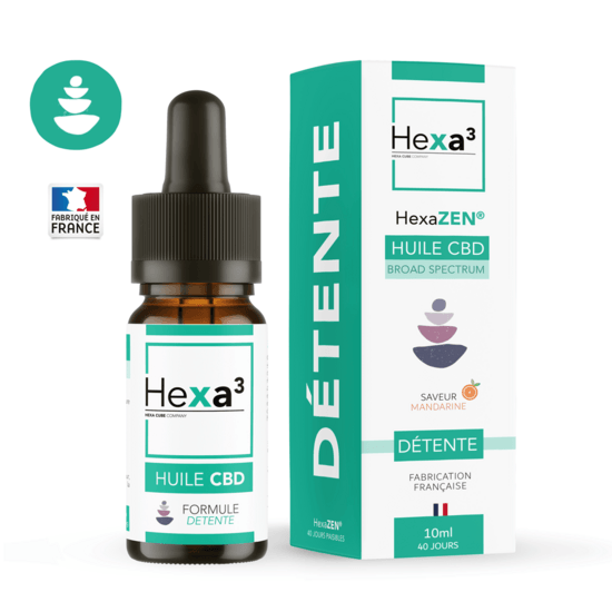 Huile CBD Détente 10ml - Hexa3