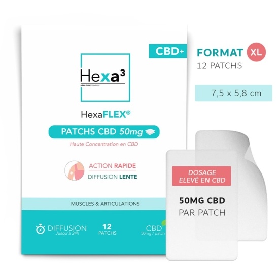 Patchs 50mg CBD Muscles & Articulations  - Hexa3