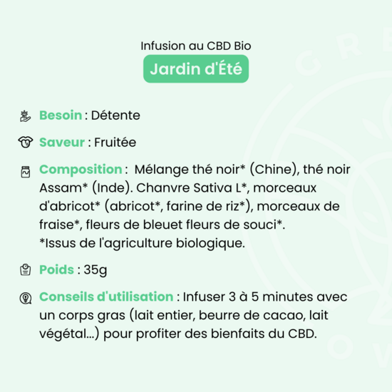 Thé CBD Jardin d'été 35 g