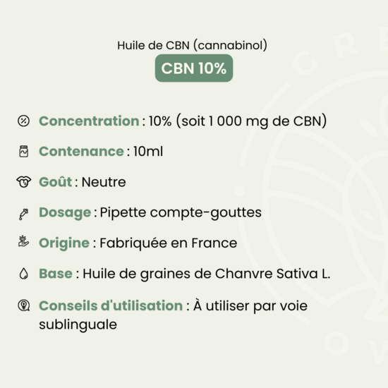 Huile CBN 10% Greenowl