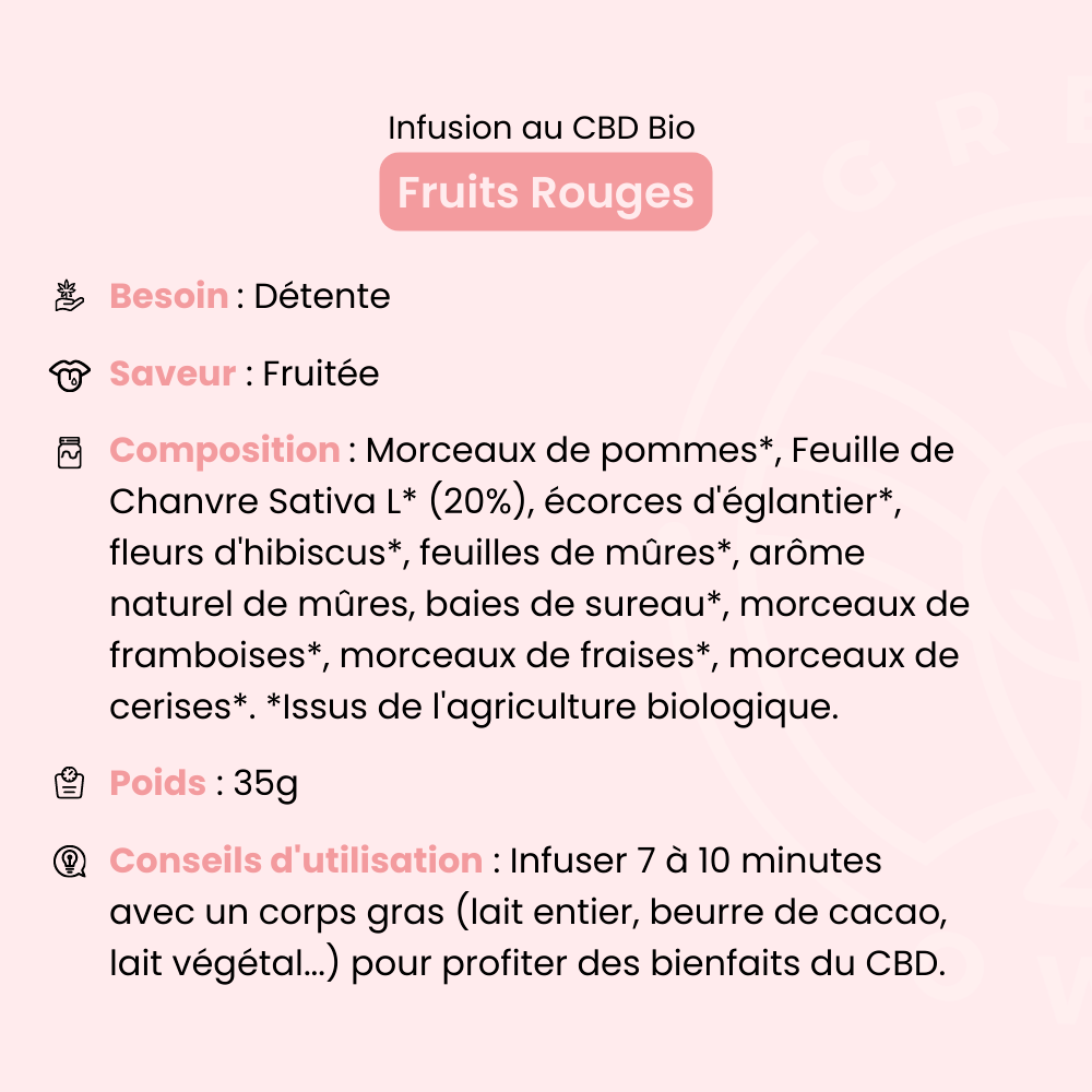 Infusion CBD Fruits Rouges 35g