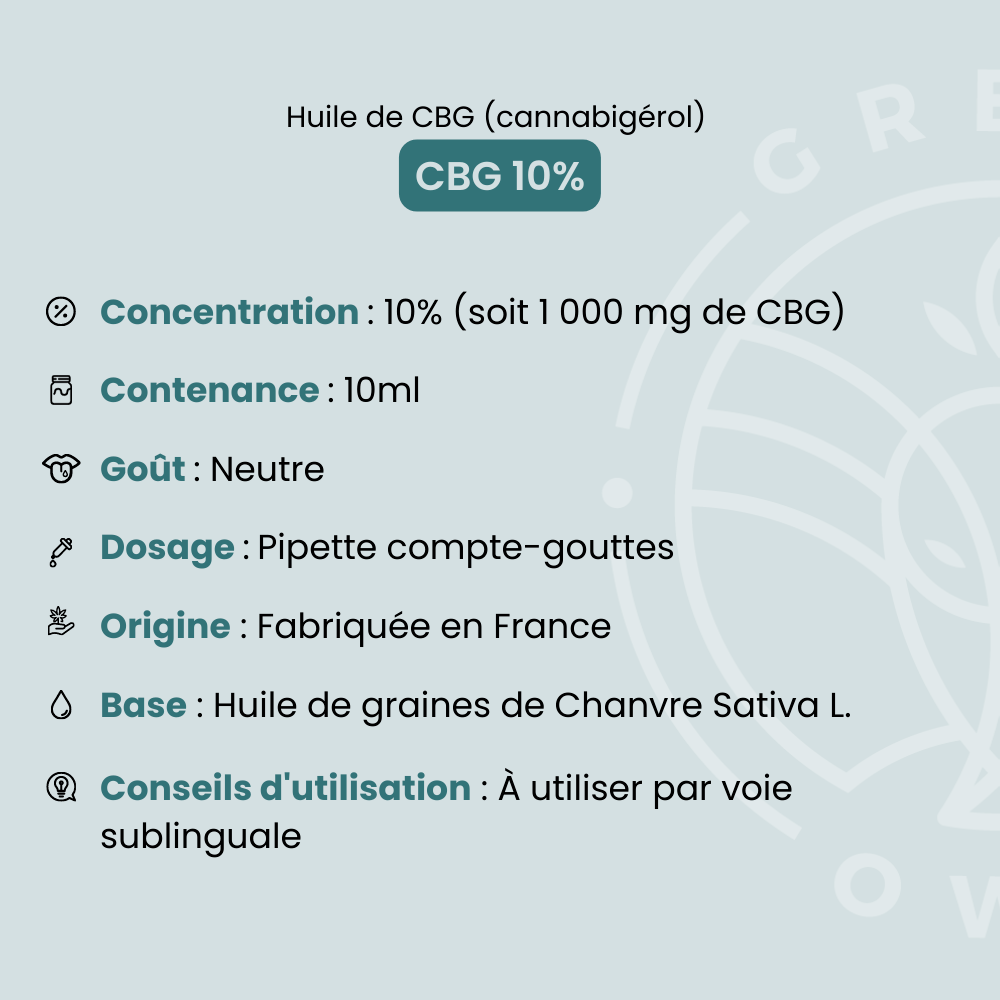 Huile CBG 10% full spectrum