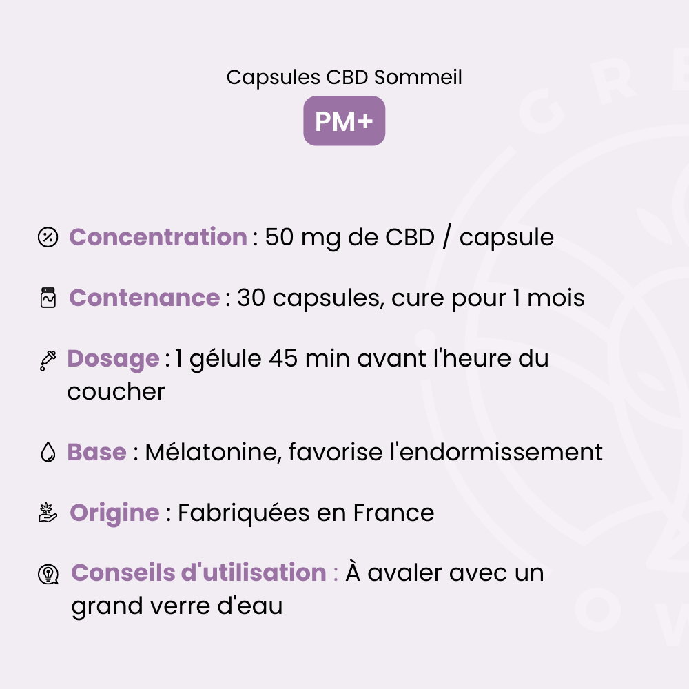 Capsule CBD Sommeil PM+