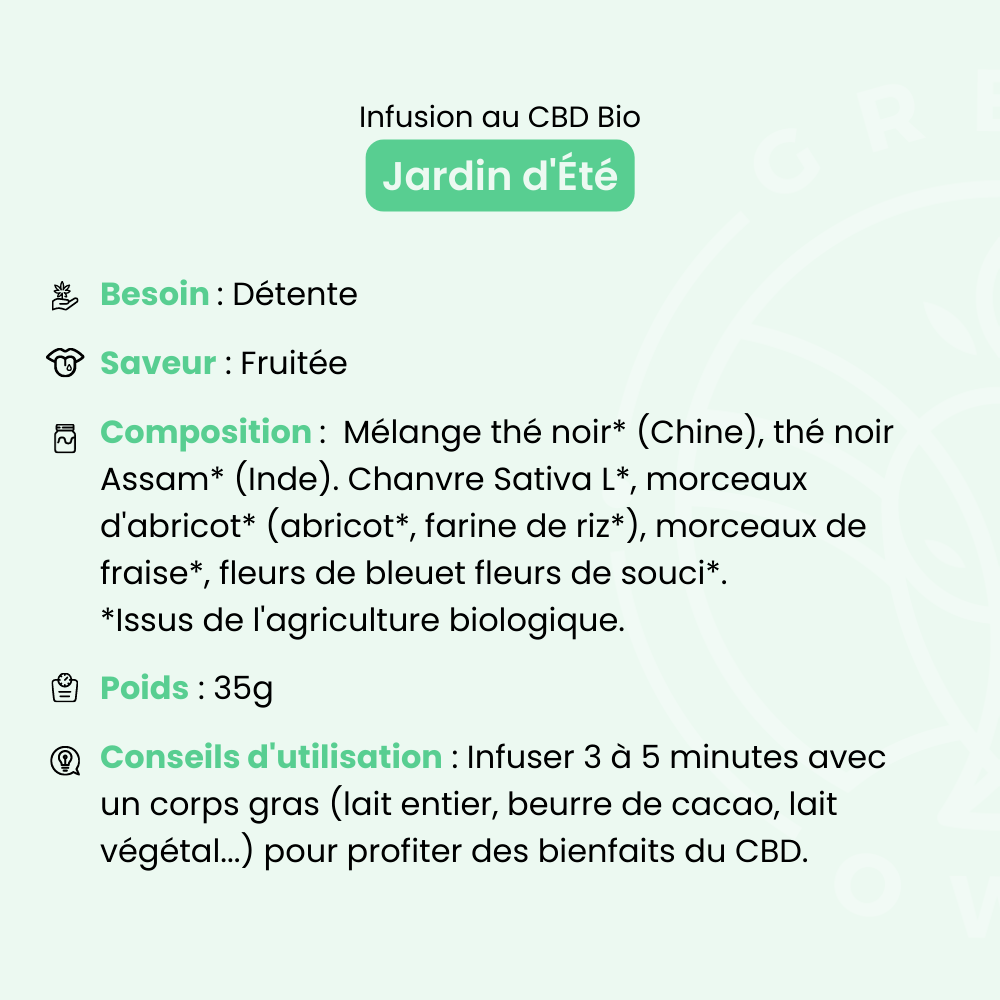 Thé CBD Jardin d'été 35 g