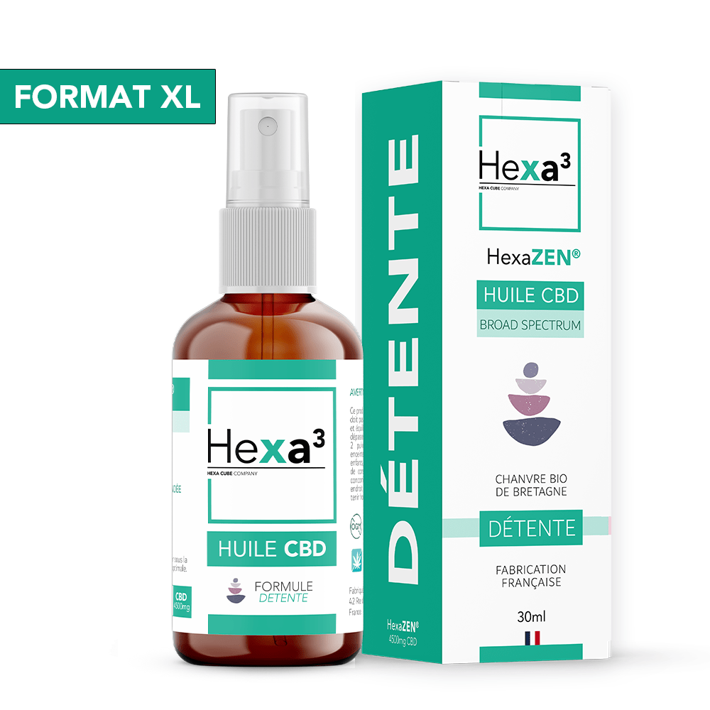 Huile CBD Détente 30ml - Hexa3