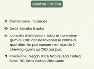 Chewing-Gum CBD Menthe Fraîche
