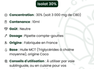 Huile CBD 30% Isolat Green Owl